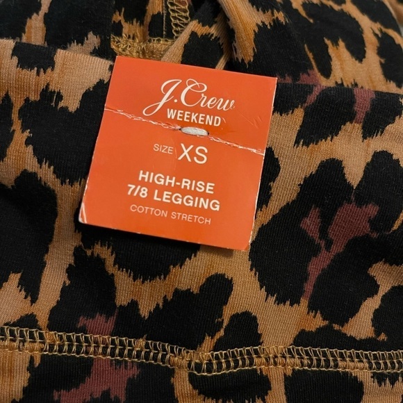 NWT J CREW High Rise 7/8 Leggings in Leopard, Size XS - Picture 6 of 7
